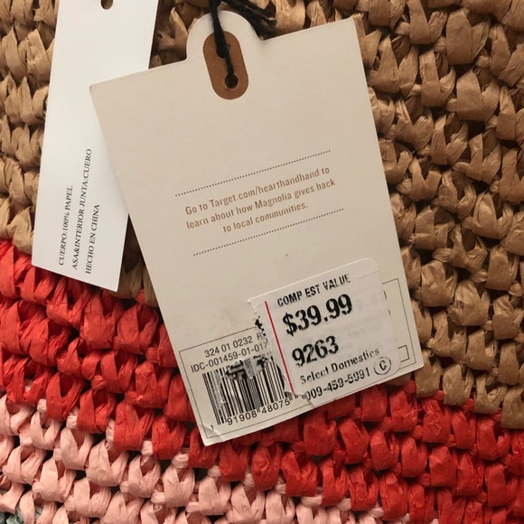 NWT Hearth and Hand Magnolia Market Tote Beach Bag - Picture 4 of 9